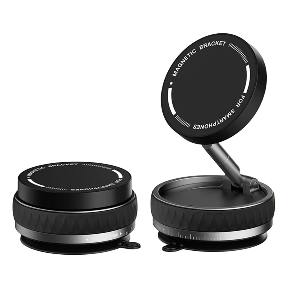 For Magsafe Magnetic Adsorption Vacuum Car Phone Holder 360° Rotatable Folding Suction Cup Navigation Stand Bracket Phone Holder